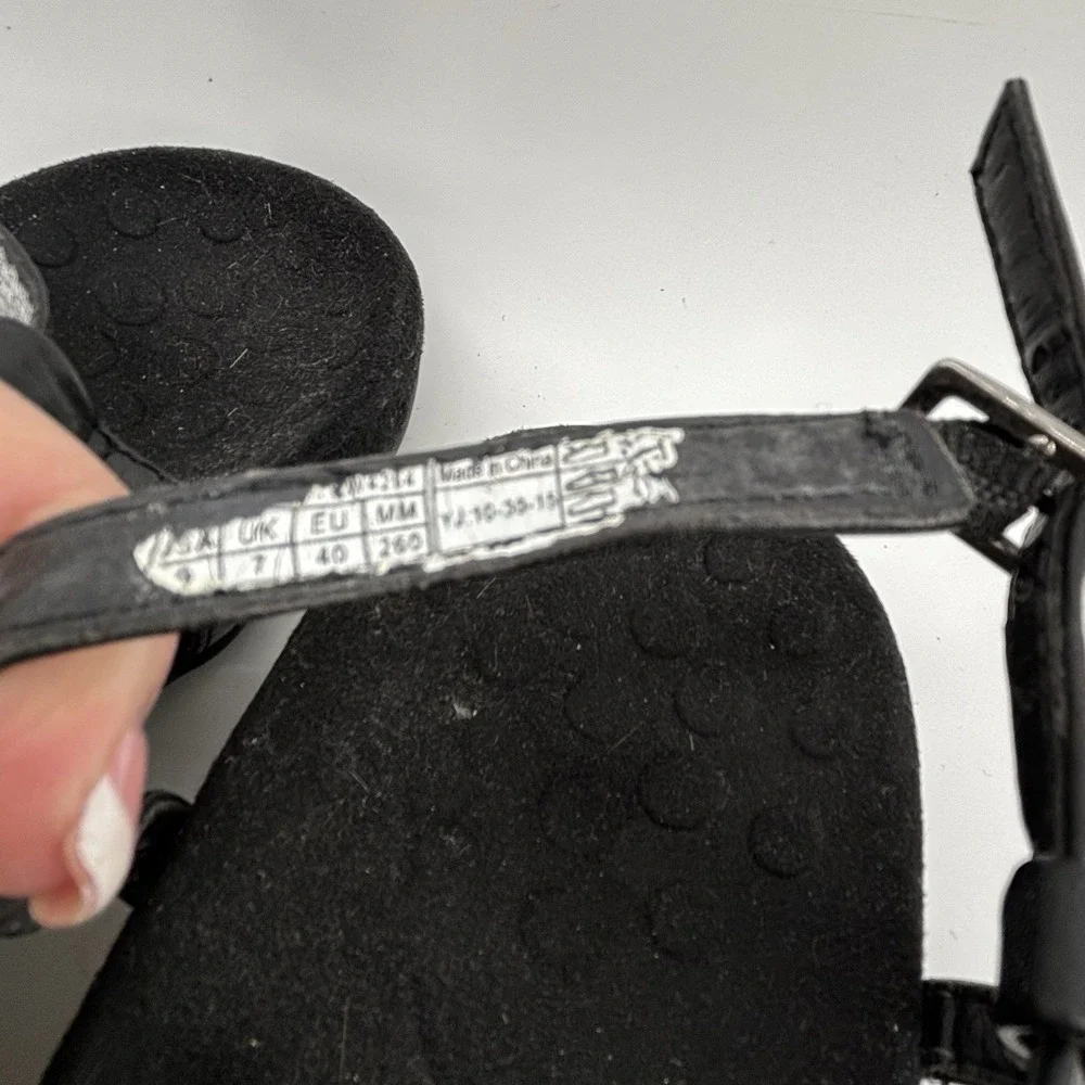 Vionic Lizbeth T Strap Black Thong Slingback Orthopedic Sandals‎ Womens 9 UK7